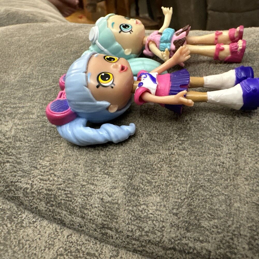 Shopkins Shoppies Mini Doll Lot Blue Mint Green Hair Dessert Theme Figure Kawaii - Picture 4 of 7